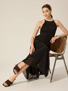 CUCCOO BASICS Minimalist Commuter Versatile Open Toe Mule High Heel Sandals For Christmas Spring Shoes Summer - Coffee Brown 2 - View 4