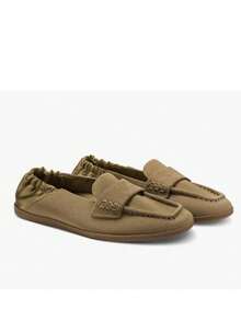 Ressula Women's Casual Versatile Commuting Flat Shoes - Khaki - View 10