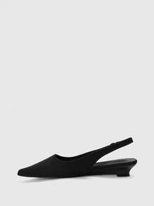 CUCCOO BIZCHIC Chaussures à bout pointu pour femmes, en matière suédée, confortables pour le port casual, convenant pour le travail, les déplacements, le thé de l'après-midi - Noir - Voir 5