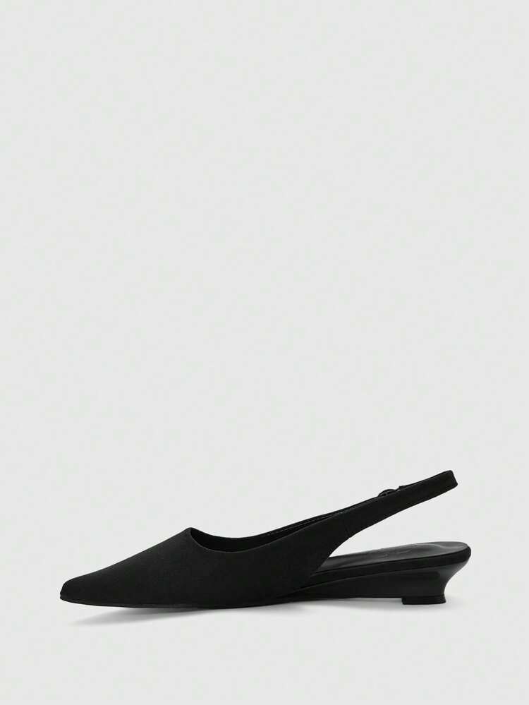 CUCCOO BIZCHIC Women's Pointed Toe Slip-On Shoes, Suede Material, Comfortable Casual Wear, Suitable For Work, Commuting, Afternoon Tea