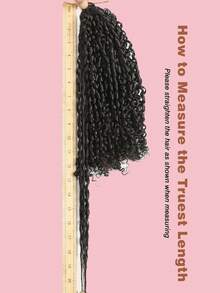 Boho Braids 精灵卷发钩编接发，100%真人发，60克，18英寸，沙龙级丝滑水润卷发，轻盈可重复使用，天然黑色，优质真人发接发，适合女性长期佩戴和造型。 - Natural Black - 查看 15