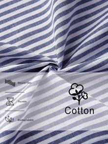 Core Aspect Cămașă bărbătească cu dungi, casual, business, mânecă lungă, cămașă cu guler albastru, cămașă de costum formal, cămașă albă bărbătească, versatilă pentru purtare zilnică, cămașă bărbătească albastră și albă, cămașă business casual de vară, cămașă cu dungi bărbătească, smart casual, cămașă bărbătească din amestec de in, cu dungi albastre și albe, cămașă casual cu dungi, top vintage slim fit pentru ieșiri zilnice/ Cămașă bărbătească cu dungi albastre și albe, ținută streetwear supradimensionată cu mânecă lungă pentru escapade de weekend - Albastru - Vizualizare 8
