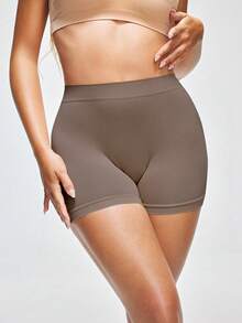 SHAPORA Quần short bảo hộ liền mạch, màu trơn tối giản, chất lượng cao, giá cả phải chăng, bán chạy năm 2026 dành cho nữ, 1 chiếc. - Cà phê nâu - Xem 5