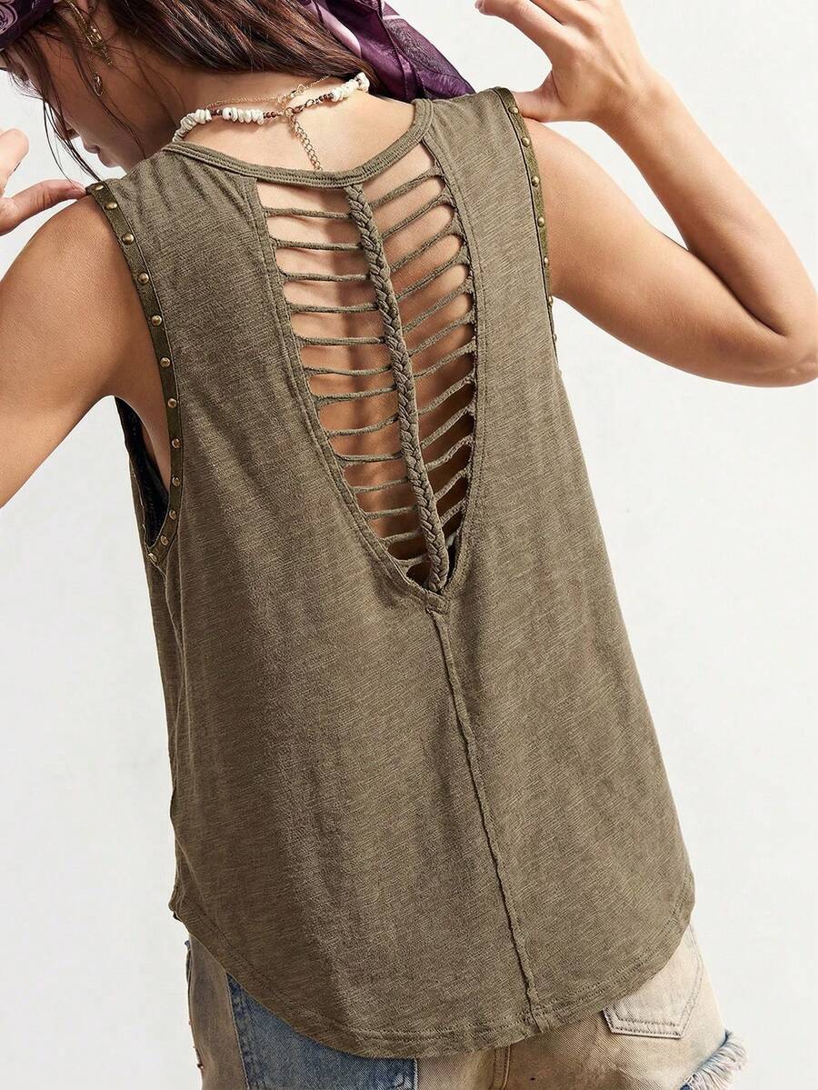 Bohemela Áo tank top nữ phong cách Boho dáng ôm, chất liệu wash nhẹ, thích hợp cho các hoạt động thường ngày, tụ họp bạn bè, lễ hội âm nhạc, tiệc tùng, phối đồ nhiều lớp và thư giãn tại nhà. Phù hợp làm áo dự tiệc, áo đi biển và là item không thể thiếu trong tủ đồ mùa hè hàng ngày của phái nữ. Cũng rất tuyệt vời cho phong cách đường phố, thời trang Y2K, kỳ nghỉ, lễ hội âm nhạc miền Tây, lễ Phục Sinh, Ngày Độc Lập, Ngày của Mẹ, các buổi hòa nhạc đồng quê, lễ hội nhạc điện tử/rave và các buổi biểu diễn trực tiếp. - xanh quân đội - Xem 1