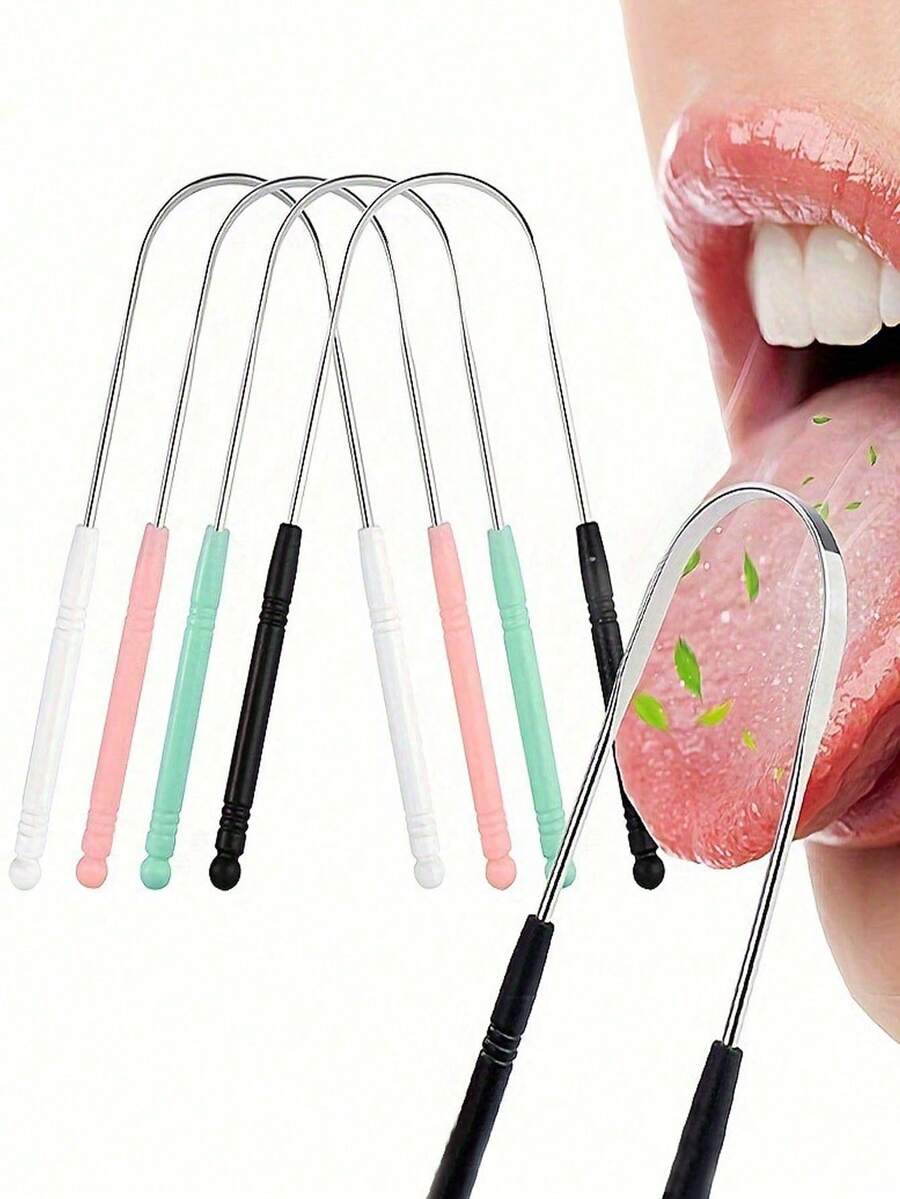 Bộ 3 dụng cụ cạo lưỡi hình chữ U dành cho người lớn, dụng cụ chăm sóc răng miệng trị hôi miệng, quà tặng vệ sinh cá nhân khi đi du lịch và tại nhà. - Nhiều màu - Xem 1