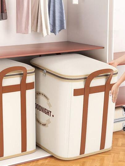 Extra Large Quilt Storage Bag Heavy Duty Dust Proof Foldable Design Clothes Blanket Organizer Moving Supplies Seasonal Storage Portable Carry Handles Multi Purpose