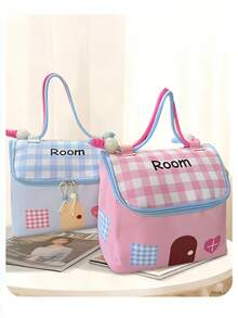 Small House Makeup Bag, Dopamine-Inspired Color Scheme, Large Capacity With Separate Compartments, Travel-Friendly, Portable, And Waterproof - Multicolor - View 3