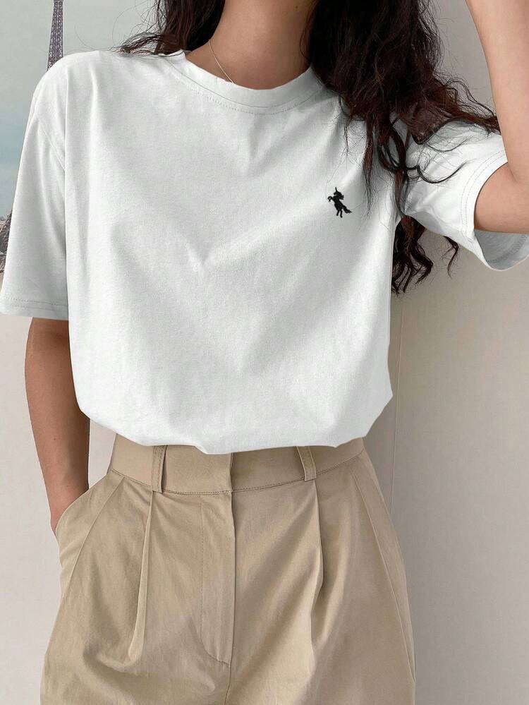 Casual Versatile Minimalist Short Sleeve T-Shirt, Summer