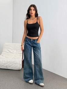 SHEIN Tall 三件套休闲吊带背心套装，百搭修身女式背心，适合夏季穿着 - 白色 - 查看 8