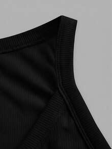 Slaydiva 2026春夏新款休闲百搭纯白色罗纹V领露背褶皱女式背心。适合约会、情人节、婚礼季、派对、夜店、运动、瑜伽、度假、海滩、波西米亚风、沙滩、返校季、日常出行、下午茶、早午餐、机场穿搭等场合。女式背心、女式吊带背心、瑜伽背心、运动背心、夏季女式吊带背心。 - 黑色 - 查看 4