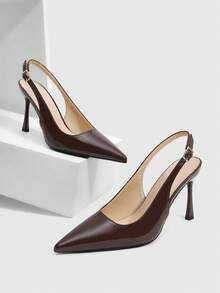 CUCCOO SZL Women's High-Heeled Single Shoe Water Table - Coffee Brown - View 7