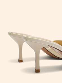 CUCCOO BASICS Women's Square Toe Thin High Heel Black Casual Versatile Sandals, Sexy For Dates, Parties And Summer Outings Spring Shoes Spring Break Easter For Christmas - Rice apricot - View 8