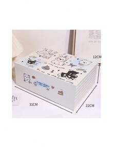 IDEAL 1 MEDIUM STURDY MAGNETIC CLOSURE FLIP LID MILK WHITE EXQUISITE CARTOON DOG GIFT BOX FOR BIRTHDAY PARTY PRESENT WRAPPING DECORATION - Puppy - View 4