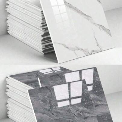14PCS Peel And Stick Self Adhesive DIY Marble Pattern Wall Tiles Stickers For Kitchen Bathroom Bedroom Dining Room Arch Table Decoration Reception Wedding Party Event Home Decor Removable Waterproof Easy Install