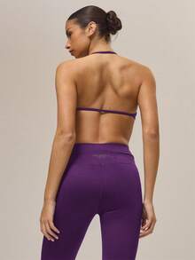 Musera Sport Sport Ruched Halterneck Sports Bra Mixed Colour 3 Multipack Set Casual Active Workout Gym Back To School - Purple - View 6