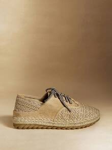 Rosivie Zapatos planos casuales con cordones y transpirables para mujer - Albaricoque - Ver 4