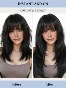 Extensiones de cabello humano con punta plana, extensiones de cabello humano rectas invisibles y sin costuras, color natural, 16-22 pulgadas, 50g, extensiones de cabello humano con punta de queratina suave, para agregar longitud y volumen para bodas, uso diario y fiestas - Multicolor - Ver 9