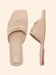 CUCCOO BASICS Sandal đế bằng thời trang nữ - Hạnh nhân - Xem 9