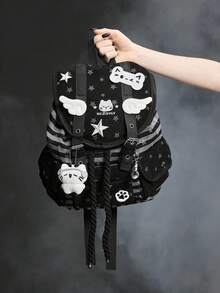 Mochila Casual Versátil, Impermeable y Portátil para Viajes al Aire Libre - Gris negro - Ver 5