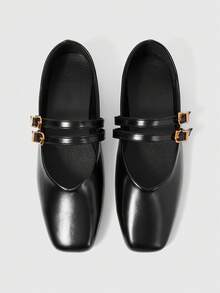 Sleekvia 女士搭扣设计日常旅行休闲鞋 - 黑色 - 查看 3