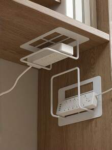 1 件装重型免钻孔壁挂式路由器支架套装，顶部盒子支架架，客厅家庭办公室通用白色节省空间坚固易安装无需钻孔 - 彩色 - 查看 2