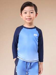 SUMWON Quần bơi mùa hè cho bé trai với cạp chun co giãn và dây rút, thiết kế phối màu, quần short bơi nhanh khô, thích hợp cho kỳ nghỉ ở hồ bơi. - Màu xanh lam - Xem 5