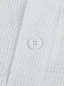ROMWE MEN 男士天使印花短袖Polo衫，适合春夏穿着 - 白色 - 查看 7