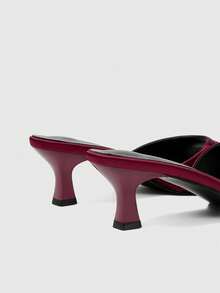 Sleekvia Women's Strap High Heel Mule Sandals, Summer New Arrival - Burgundy - View 7