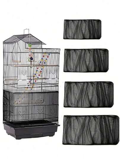 1 Piece, Edged Color Random, Elastic, Dense Mesh, Bird Cover/Dust Cover, Suitable For Birds, All Year Round.