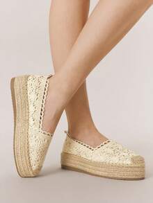 Giày sandal đế xuồng Styleloop dành cho nữ, kiểu dáng Bohemian, mang hơi hướng lễ hội âm nhạc miền Tây nước Mỹ cổ điển, phù hợp cho kỳ nghỉ, trang phục mùa hè, đồ dùng cần thiết khi đi du lịch. - Màu be 1 - Xem 1