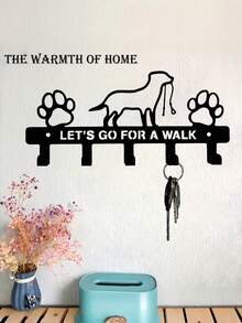 Metal Wall Hook Rack Cute Decorative Home Iron Entryway Key Holder Coat Hanger Cross Border Hot Style - Black - View 6