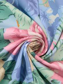 Lounesse 大码女式碎花印花休闲无袖连衣裙 - 彩色 - 查看 8