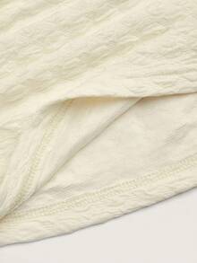Olithes Áo thun nữ không tay dáng ôm, cổ lệch, chất liệu jacquard, viền bèo nhún, thích hợp cho việc đi làm. Áo một vai, áo xếp ly, áo một tay, áo kiểu băng quấn, áo kiểu một vai, áo nữ, áo kiểu và áo sơ mi nữ, quần áo nữ, áo trắng nữ, áo trắng một bên, áo một vai, áo trễ vai. - Màu be - Xem 8