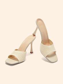 CUCCOO BASICS Women Heeled Sandals Spring Shoes - Beige - View 7