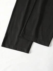 Manfinity Homme Ensemble de polo à manches courtes pour hommes, convient pour le port décontracté à la maison ou à l'extérieur - Noir et Blanc - Voir 3