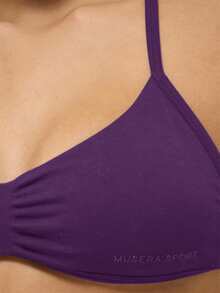 Musera Sport Sport Ruched Halterneck Sports Bra Mixed Colour 3 Multipack Set Casual Active Workout Gym Back To School - Purple - View 8