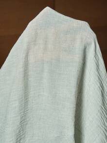 女士优雅通勤纯色蝙蝠袖衬衫和半裙两件套 - 橄欖綠 - 查看 8