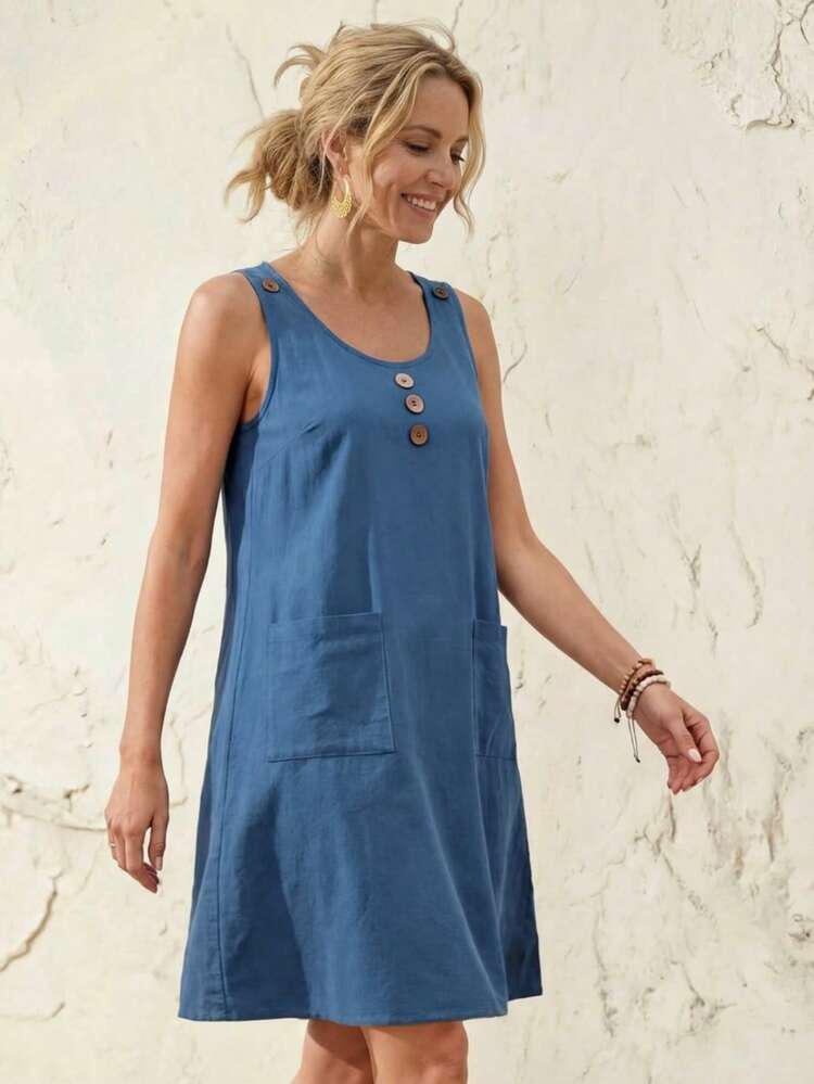 Double Pocket Tank Dress