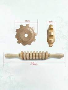 1PC Multifunctional 9 Wheel Wooden Massage Roller Gua Sha Tool Body Scraping Massager For Whole Body Relaxation Deep Tissue Muscle Massage Home Travel Use - Multicolor - View 12