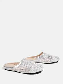 CUCCOO TILAWA Women's Sequin & Rhinestone Decor Stiletto Heel Pumps - Silver - View 4