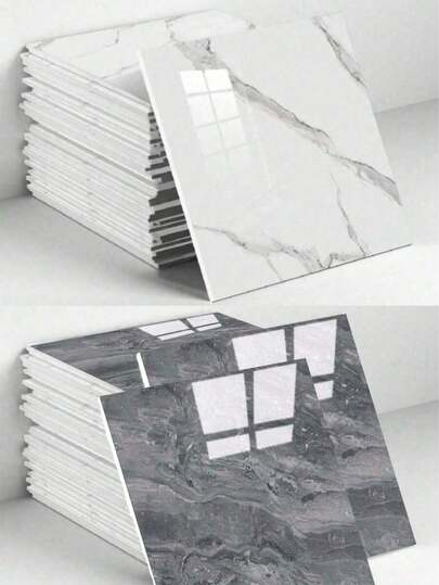 14片装自粘式DIY大理石纹墙贴，适用于厨房、浴室、卧室、餐厅、拱形桌装饰、接待处、婚礼派对、活动、家居装饰，可移除、防水、易于安装