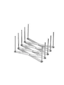 1/2 Packs Stand For Lids Pot Lid Holders Multipurpose Rack Pans Holder For Glasses Flexible Plate Holder Kitchen Organizer - Silver - View 8
