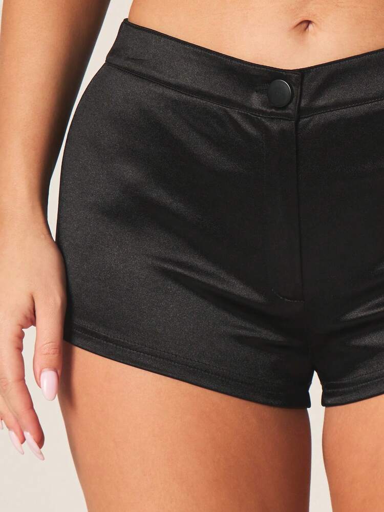 MISSGUIDED Women's Black High Waisted Faux Leather Hot Pants Mini Shorts Club Night Out Party Fitted Bodycon Style