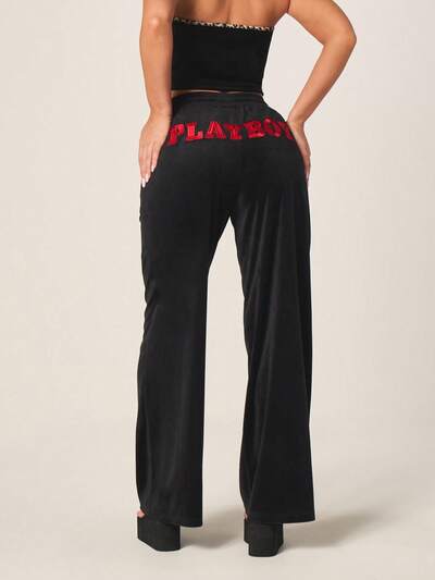 Missguided x Playboy Pantaloni da jogging a gamba larga con stampa leopardata