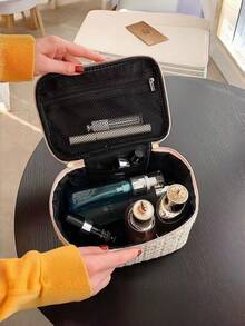 A Chic, Hand-Held Makeup Bag With A Unique Design, Portable, High-End Toiletry Bag, Perfect For Travel And Storing Cosmetics. - Multicolor - View 5