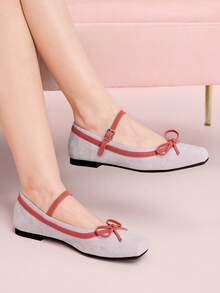 CUCCOO DOLLMOD Zapatos planos de mujer tipo Mary Jane color rosa claro - Púrpura malva - Ver 4
