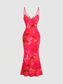 Sunnyshic Vestido de mujer con estampado floral nuevo, adecuado para vacaciones, citas, picnics, fiestas, sin mangas, sexy, ambiente, primavera/verano/otoño - Multicolor - Ver 3