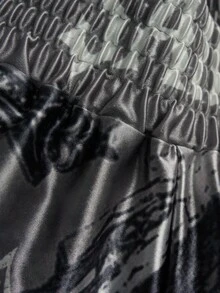 ROMWE MEN Goth Celana Pendek Olahraga Kasual Bermotif untuk Pria, Motif Musim Semi/Panas/Gugur 2026 - MultiWarna - View 3