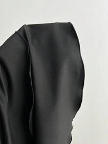 Elamini Đầm ngắn hở lưng cổ yếm màu đen đính sequin cho nữ, kiểu dáng gợi cảm, lãng mạn, thích hợp cho tiệc tùng, liên hoan, Giáng sinh. - màu đen - Xem 6