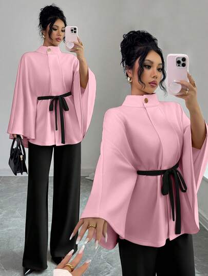 Elenzga Women's Knitted Elegant Vacation Commuting Autumn Two Pieces Set